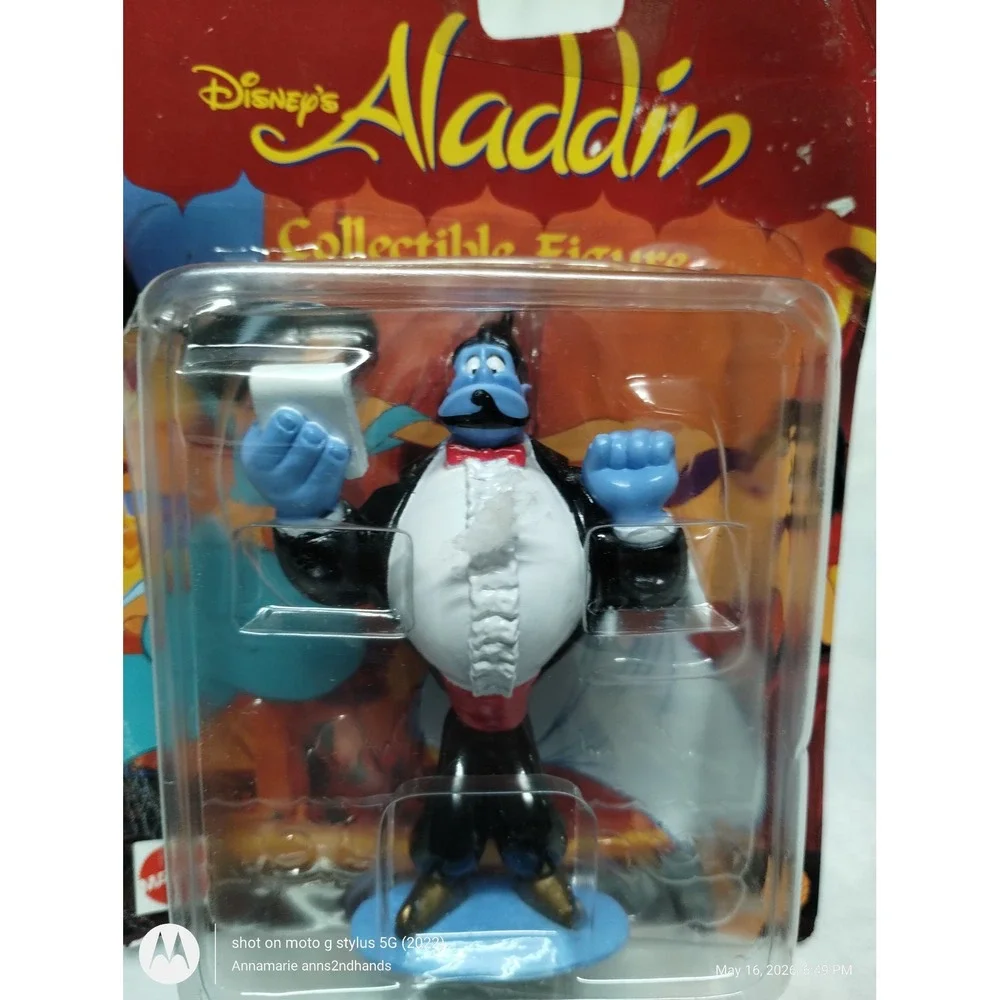 Disney Aladdin Genie Tuxedo‎ Collectible Figure Mattel Vintage 90s New Sealed